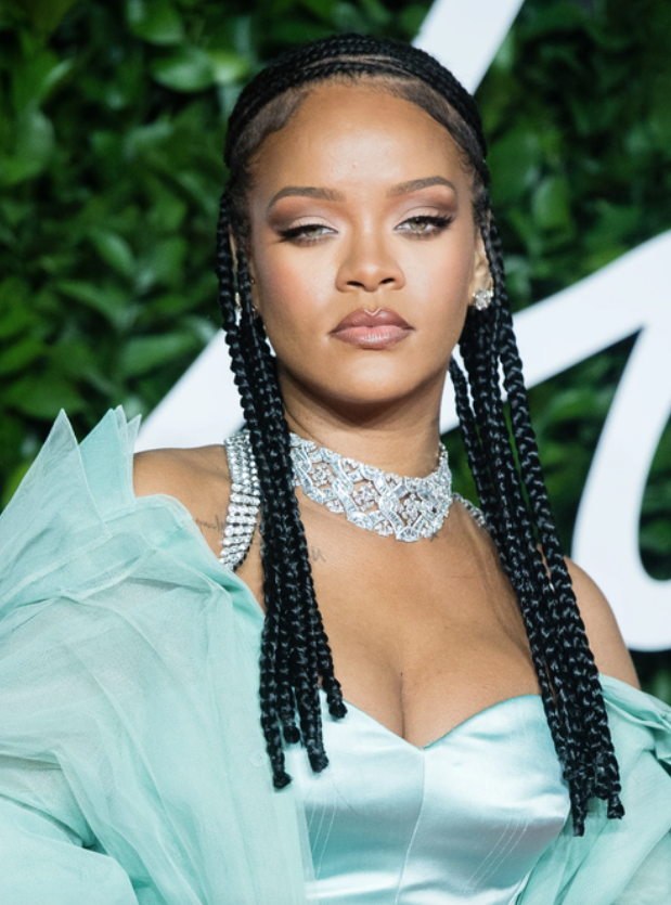 Rihanna - Black hair in braids