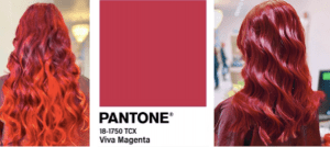 Viva Magenta Pantone red hair