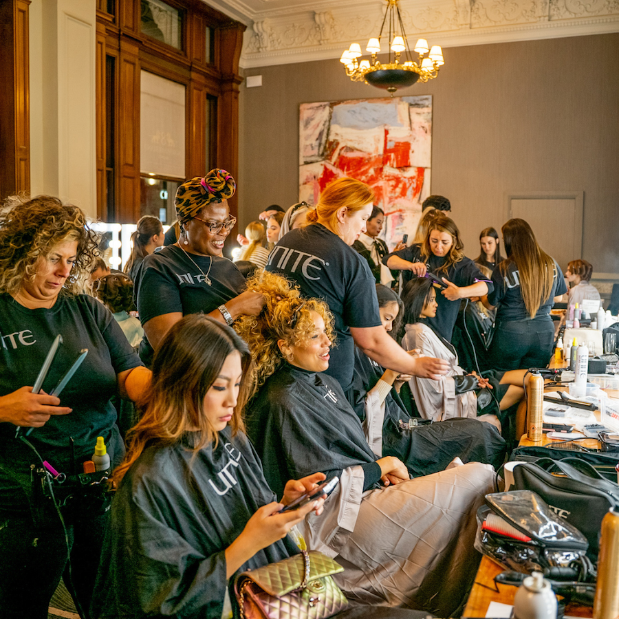 Lacey's runway course learn fashion week models Gary Baker and Narad Kutowaroo